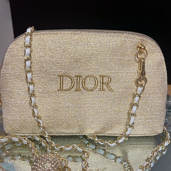 ⭐️⭐️- Dior Holiday 2024 Gold Pouch w- Adjustable Strap Added - Picture 5 of 8